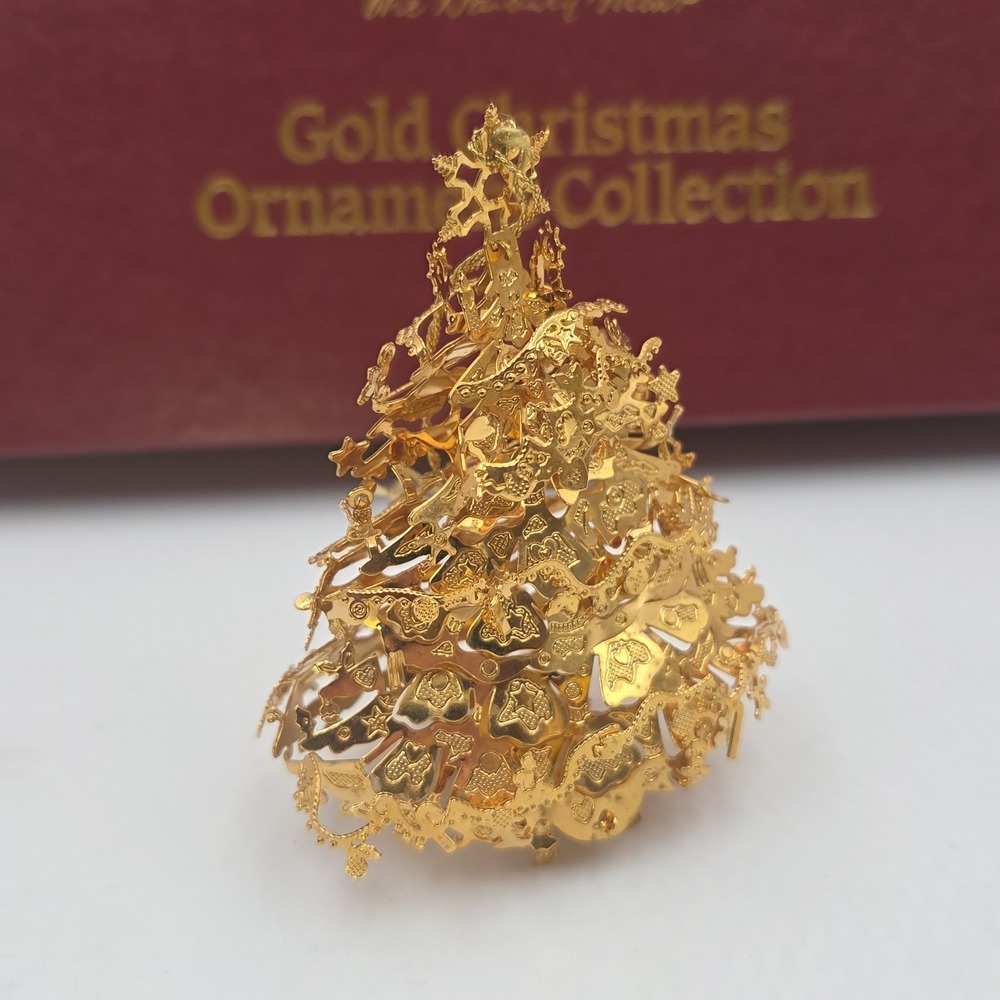1997 Danbury Mint 23KT Gold Plated Christmas Ornament Collection Set 11 Box 3D - Picture 6 of 15